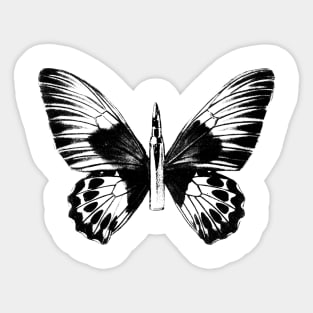 Bullet With Butterfly Wings Sticker